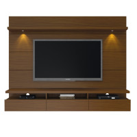 Manhattan Comfort 23851 Cabrini 2.2 Floating Wall Theater Entertainment Center in Nut Brown